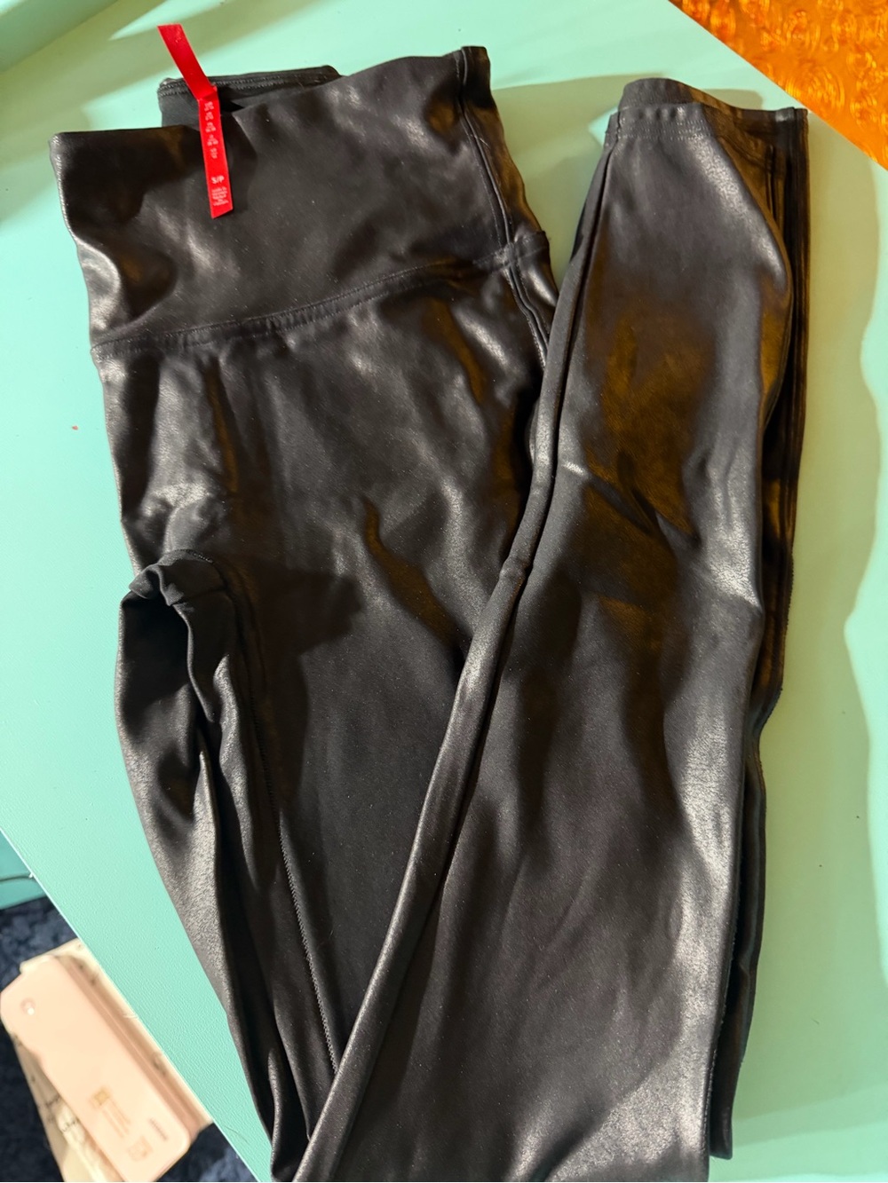 Women's Spanx Black Faux Leather Leggings